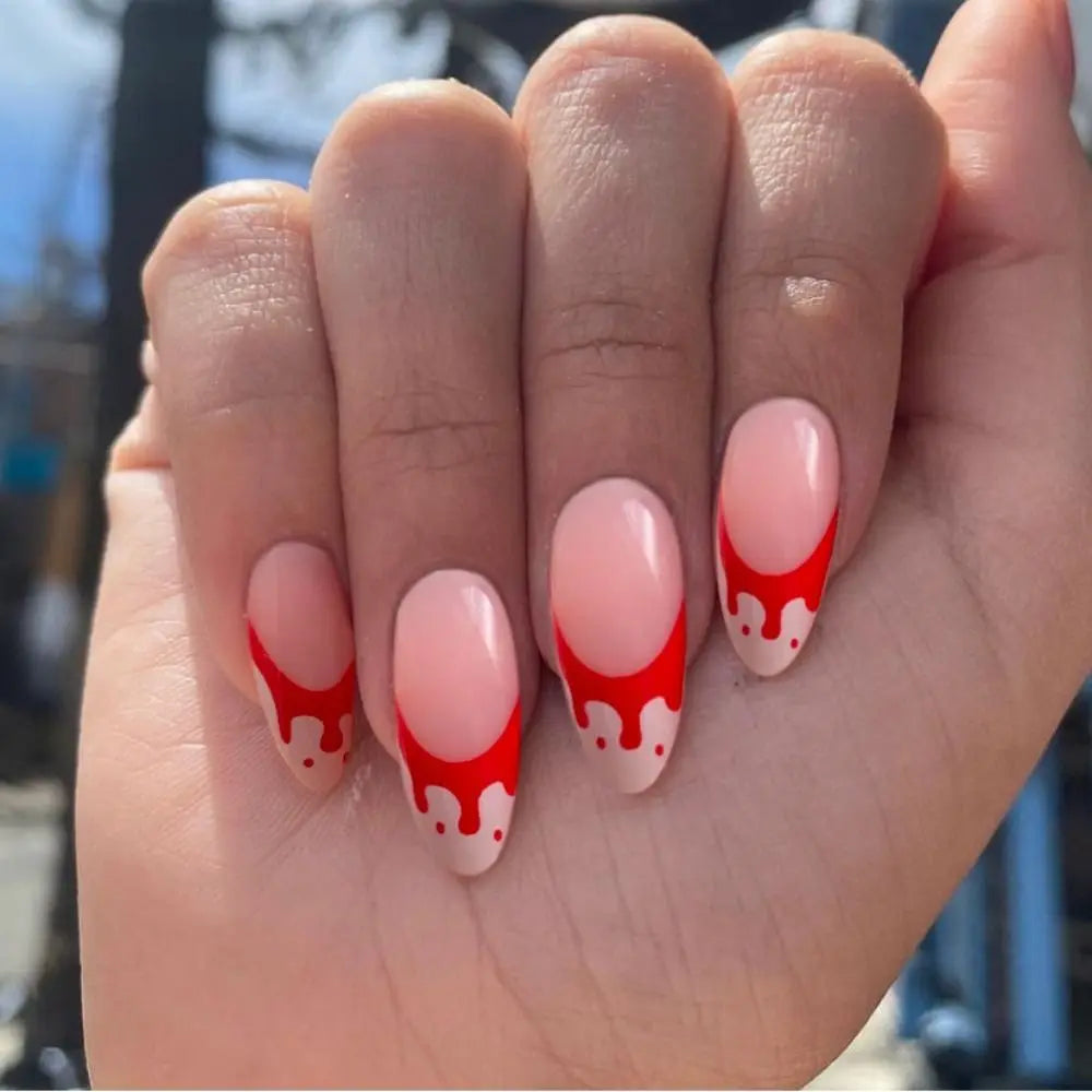 Halloween Bat & Spider Web Press-On Nails