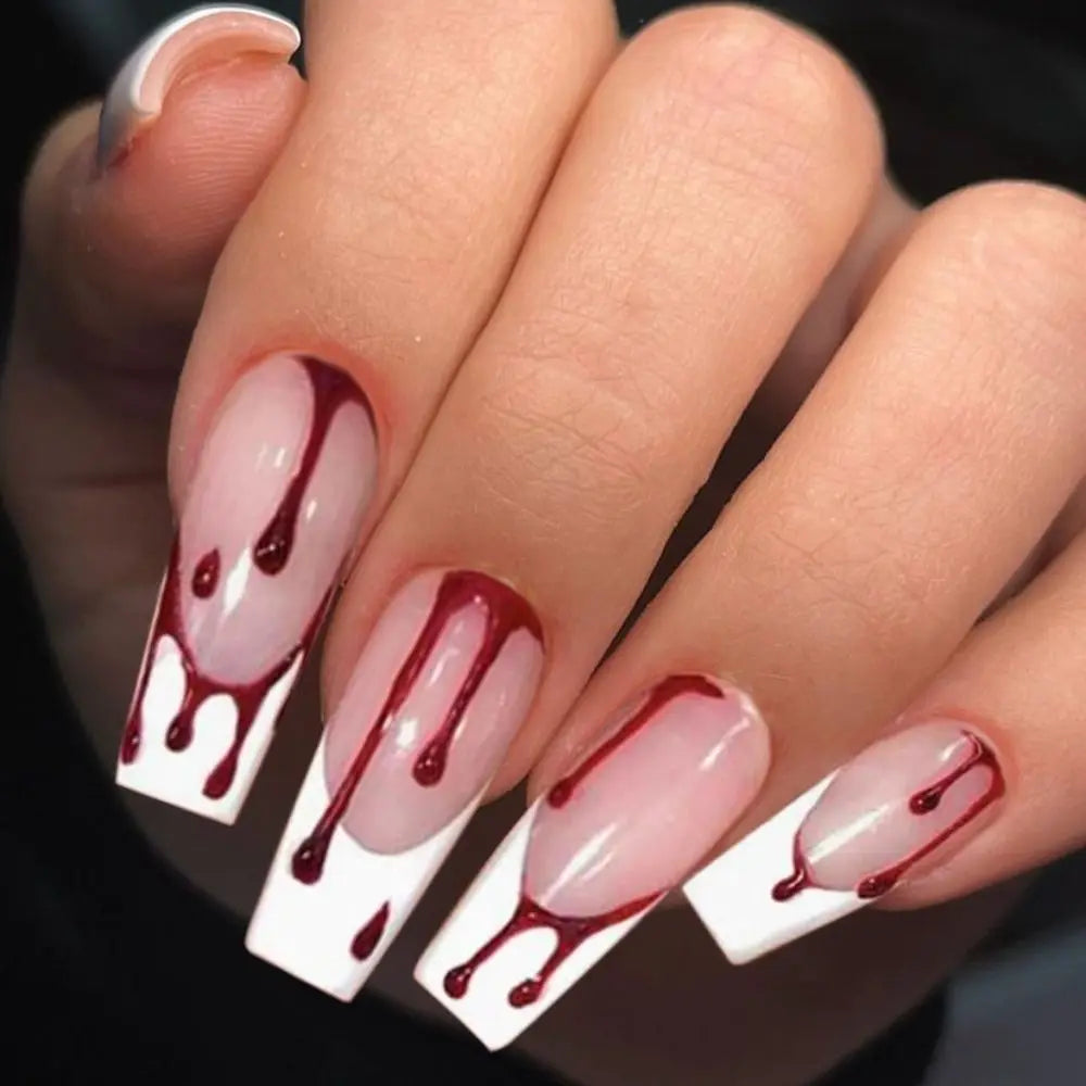 Halloween Bat & Spider Web Press-On Nails