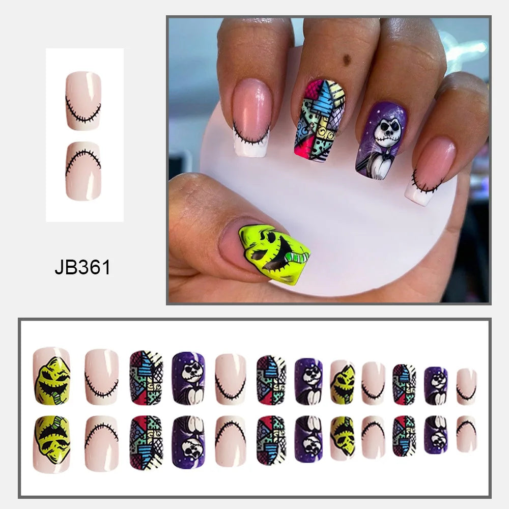 Hauntingly Stylish Purple Bat Stiletto Press-On Nails