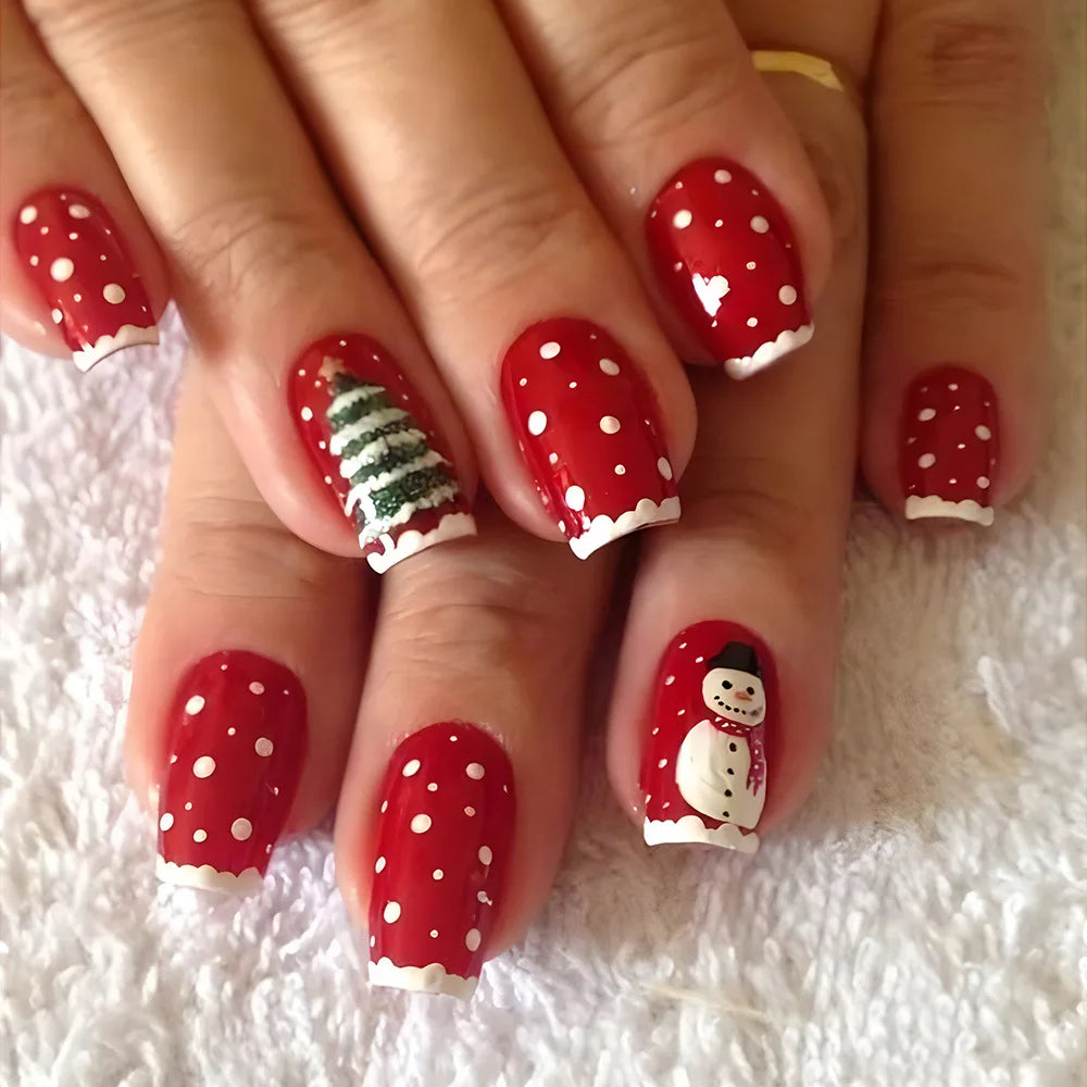 Holiday Glam Green Deer Nail Set